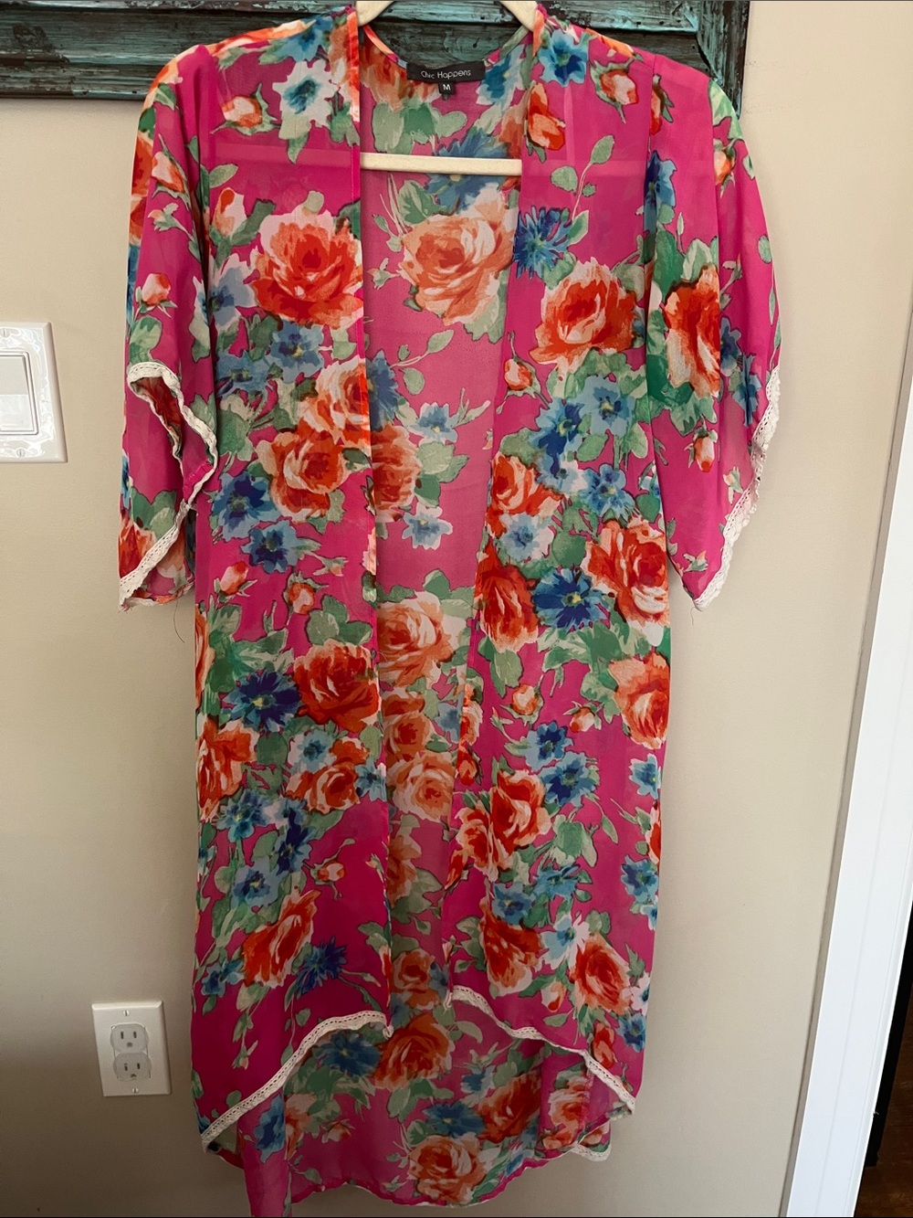 Chic Happens Watercolor Floral Blouse in Pink